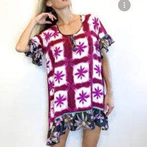 Anthropologie E by Eloise Shibori Blooms dress med